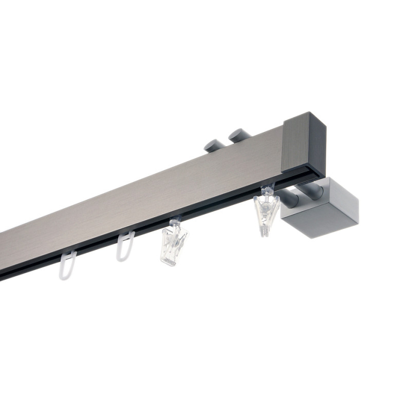 Karnisz Apartamentowy 34 mm pojedynczy Inox szczotkowany model K