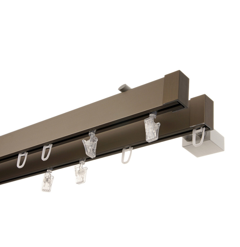 Karnisz Apartamentowy 34 mm dwubiegowy Szampan model K