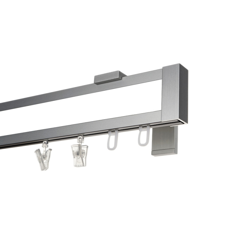 Karnisz Apartamentowy 52 mm pojedynczy chrom mat/biały długość 105cm