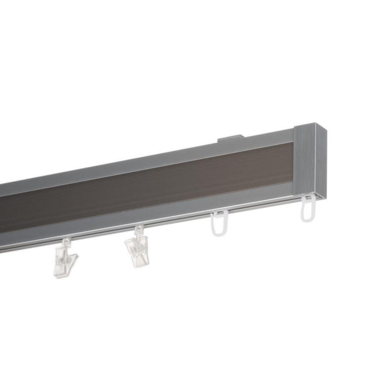 Karnisz Apartamentowy 52 mm sufitowy pojedynczy chrom mat/inox długość 149cm