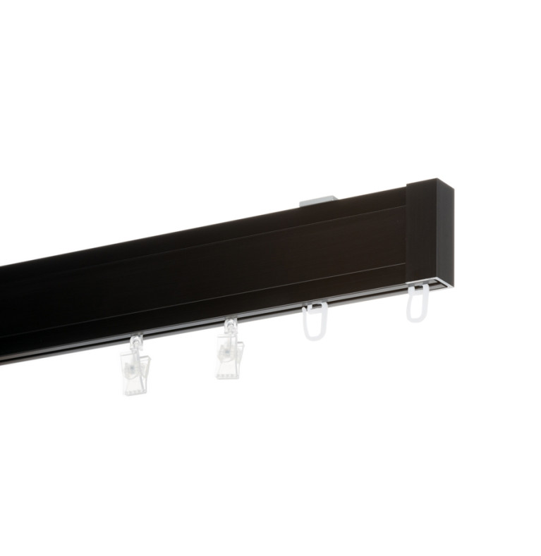 Karnisz Apartamentowy 52 mm sufitowy pojedynczy czarny długość 90cm