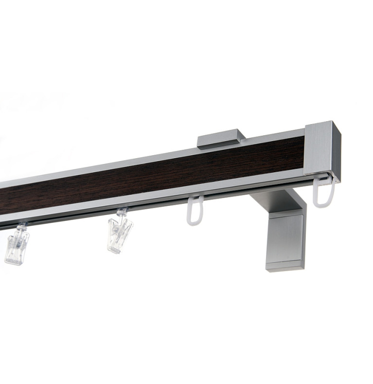 Karnisz Apartamentowy 34 mm pojedynczy Wenge model LD długość 300cm