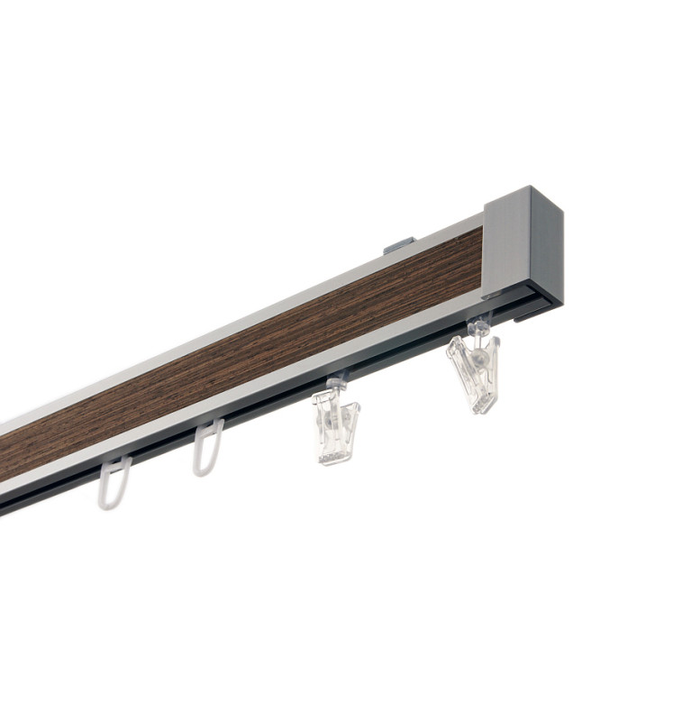 Karnisz Apartamentowy 34 mm sufitowy pojedynczy Wenge Prestiż