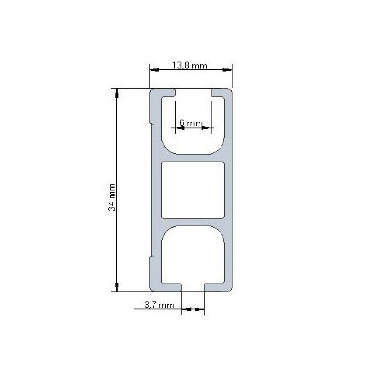 Karnisz Apartamentowy 34 mm dwubiegowy Rose model KD