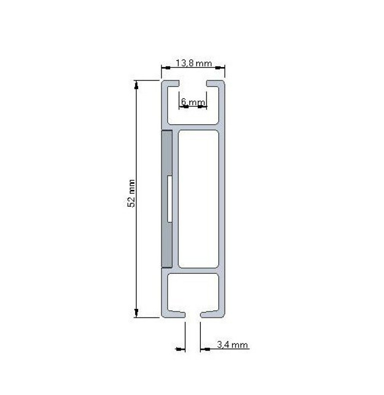 Karnisz Apartamentowy 52 mm dwubiegowy czarny 