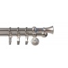 Karnisz 19mm Monako chrom mat dwubiegowy 