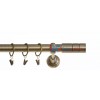 Karnisz 25mm cylinder mosiądz antyk pojedynczy 