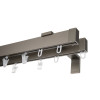 Karnisz Apartamentowy 34 mm dwubiegowy Szampan szczotkowany model L długość 195cm 