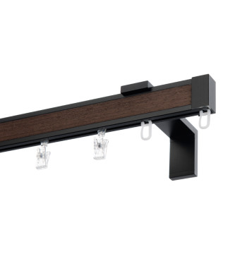 Karnisz Apartamentowy 34 mm pojedynczy Czarny-Kamelia model LD