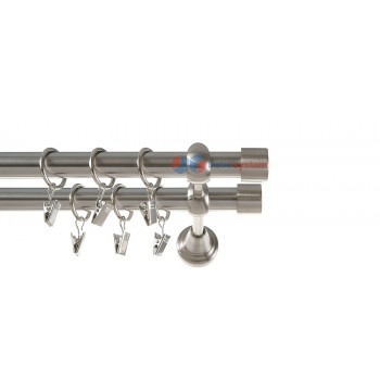 Karnisz 19mm Luna nikiel dwubiegowy