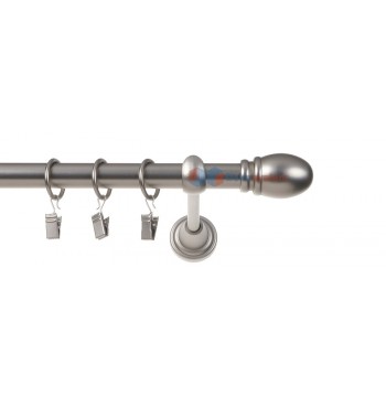 Karnisz 19mm Owal chrom mat pojedynczy