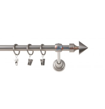 Karnisz amaro chrom mat pojedynczy