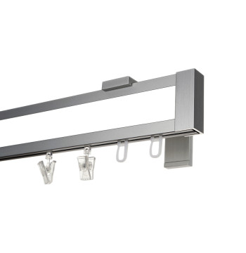 Karnisz Apartamentowy 52 mm pojedynczy chrom mat/biały 