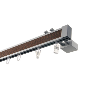 Karnisz Apartamentowy 34 mm pojedynczy Wenge Klasik model KD