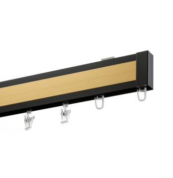 Karnisz Apartamentowy 52 mm sufitowy pojedynczy czarno/złoty długość 320cm