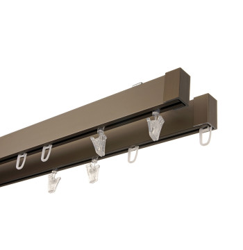 Karnisz Apartamentowy 34 mm sufitowy dwubiegowy Szampan