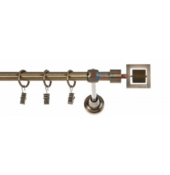 Karnisz apollo mosiądz antyk pojedynczy