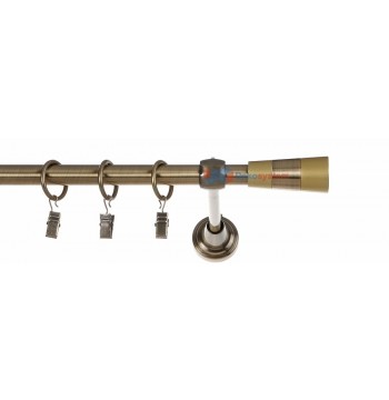 Karnisz doris mosiądz antyk pojedynczy