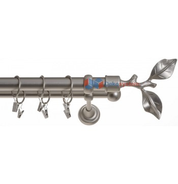 Karnisz Gałązka chrom mat dwubiegowy 25mm/19mm