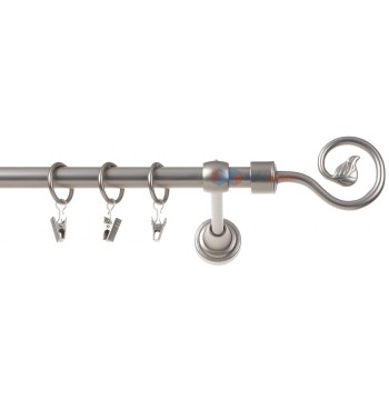 Karnisz spiralka chrom mat pojedynczy