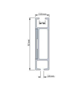 Karnisz Apartamentowy 52 mm pojedynczy czarno/złoty długość 320cm