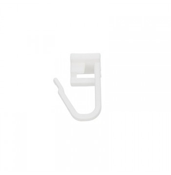 Suwak KS z agrafką biały