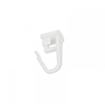 Suwak KS z agrafką biały