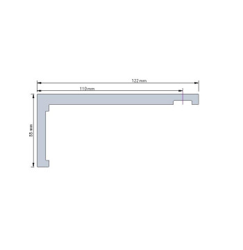 Karnisz Apartamentowy 52 mm pojedynczy czarny długość 90cm
