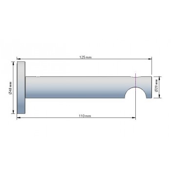 Karnisz Perfect Alu-Nikiel Dallas czarny pojedynczy